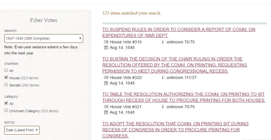 lincolnvotingrecordgovtrack-us-congress-votes