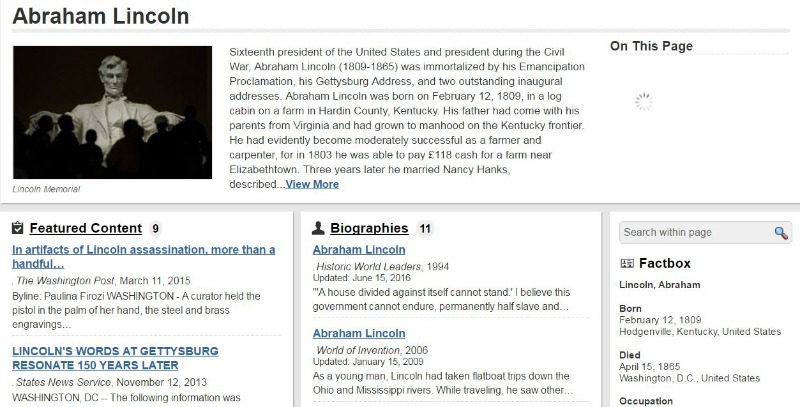 Abraham Lincoln biography