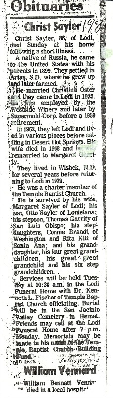 Christian Sayler (1893-1980) 