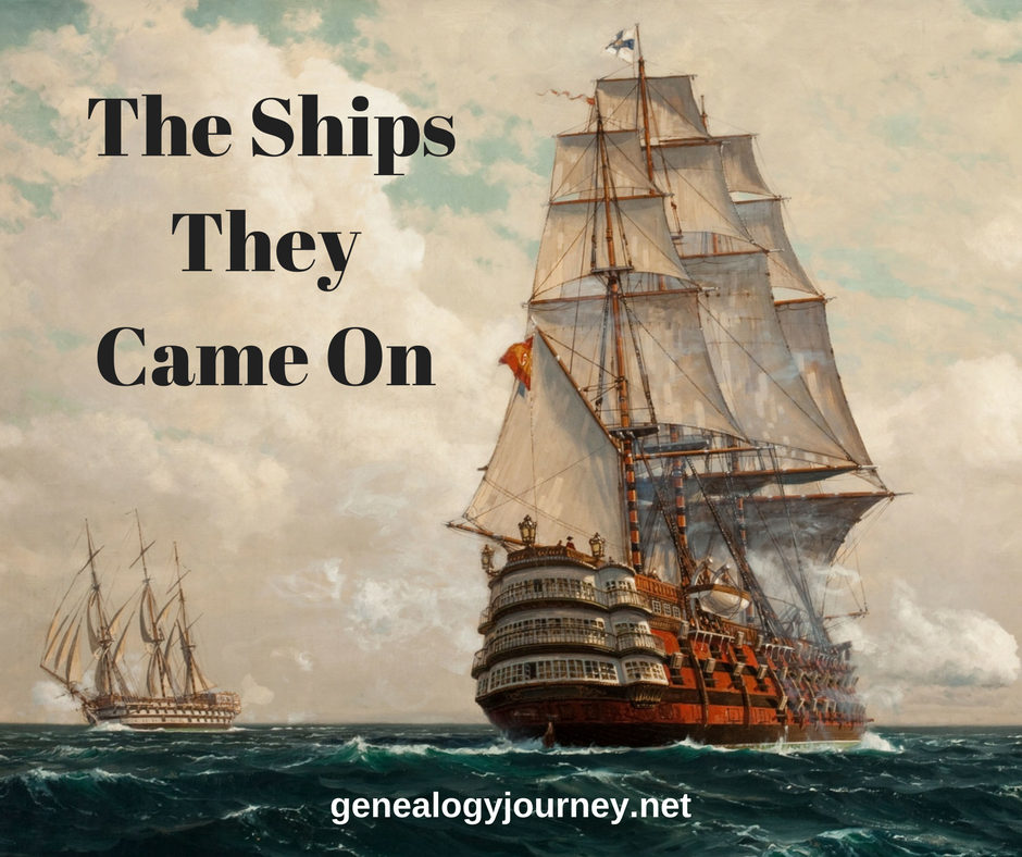 Men o' War Passing On The Open Sea